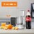 NutriChef 12 Cup Multi Function Food Processor with 6 Attachment Blades, White Perspective: top