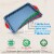 Nutrichef Kitchen Oven Baking Pans 10 Pc - Blue / Red Perspective: top