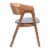 Alden Dining Arm Chair (Set of 2) Walnut & Dark Gray Perspective: top