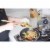 10-Pack Extra Long Cooking Chopsticks, For Cooking, Frying, Natural Bamboo, 16.5 Inches Perspective: top