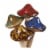 Juvale Miniature Ceramic Mushroom, Garden Decorations (2 x 5.3 in, 4 Pack) Perspective: top