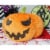 Jack-O-Lantern Pumpkin Plush Stuffed Doll, Halloween Toy Pillow Cushion Gift 9" Perspective: top