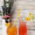 300ct Plastic Orange Disposable Party Drinking Straws, Extra Long 10" Perspective: top