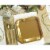 48 Pcs Gold Paper Plates, Disposable 9  Square Plates for Cake, Party Supplies Perspective: top