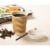 Disposable Coffee Cups Set - 50-Pack Kraft Paper 8-Ounce Insulated Ripple Cups Perspective: top