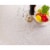 Round 71-Inch Decorative Lace Tablecloth with Floral Patterns for Birthday Parties, White Perspective: top