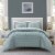 Blaine 2 or 3 Piece Duvet Cover Set Contemporary Two Tone Striped taupe king Perspective: top