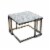 ORE International14.5  Tall Granite Marble Black and Gold Plant StandMetal Perspective: top