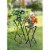31.2 and 25.25 Tall Grey Stone Slab Black and Gold Plant StandMetal Perspective: top