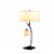 28.5 In Contemporary Dual Black Arc With Hanging Pendelum Lamp Metal Table Lamp Perspective: top