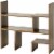 Yak About It® Compact Adjustable Dorm Desk Bookshelf - Rustic Perspective: top
