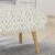 Petty Mid Century Boho Fabric Ottoman, Charcoal Cat Eye Pattern Perspective: top