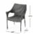 Mann Outdoor 3 Piece Wood and Wicker Bistro Set, Gray and Gray Perspective: top