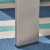 Aya Coral Cushioned Auminum Ottoman, Silver and Khaki Perspective: top
