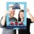 Big Dot of Happiness Railroad Party Crossing - Steam Train Photo Booth Picture Frame & Props Perspective: top