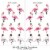 Big Dot of Happiness Hanging Flamingle Bells - Outdoor Christmas Porch Tree Yard Decor 10 Pc Perspective: top