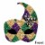 Big Dot of Happiness Mardi Gras - Masquerade Party Shaped Thank You Cards & Envelopes 12 Ct Perspective: top