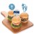 Big Dot of Happiness First Communion Blue Elegant Cross Cupcake Toppers Treat Picks 24 Ct Perspective: top