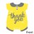 Big Dot of Happiness Hello Little One Yellow & Gray Shaped Thank You Cards & Envelopes 12 Ct Perspective: top