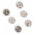 U Brands Glass Round Magnets - Moroccan Monochrome Perspective: top