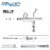 G34 Multi-Purpose Dual-Action Gravity Feed Airbrush with a 0.3mm Tip and 1/16 oz. Fluid Cup Perspective: top