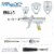 G76 Pistol Trigger Gravity Feed Airbrush, Spray Gun Air Cap Head, 0.3mm Tip, 3 Gravity Cups Perspective: top