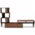 Baxton Studio Haversham Entertainment Center in Dark Walnut Perspective: top