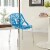 Stencil Dining Side Chair - Blue Perspective: top