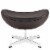 Glove Leather Ottoman - Brown Perspective: top