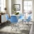 Paris Dining Side Chair - Blue Perspective: top