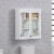 Dorset 27 W x 29 H Wall Mounted Bath Storage Cabinet with Glass Cabinet Doors Perspective: top