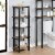 Alaterre Furniture Pomona 48  Metal and Solid Wood Bath Floor Storage Shelf Perspective: top