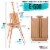 63 Piece Oil Artist Painting Kit with Wood French Easel, 24 Oil Paints, Stretched Canvas Set Perspective: top
