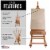 Rocker Crank Wooden Adjustable Studio Easel - Extra Large Heavy Duty H-Frame, Mast to 132 Perspective: top