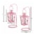 Home Locomotion 849179026424 Iron Railroad Hanging Lantern Pair, Pink Perspective: top