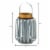 Gallery of Light 10018514 Large Galvanized Metal Lantern, Iron & Glass - MDF Wood Perspective: top