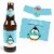 Big Dot of Happiness Holly Jolly Penguin Holiday Christmas 6 Beer Bottle Labels & 1 Carrier Perspective: top