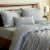 BedVoyage Melange viscose from Bamboo Cotton Duvet Cover, King - Silver Perspective: top