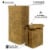 Waxed Canvas Lunch Bag with Fold Over Top, Trendy Vintage Reusable Lunch Tote Brown Color Perspective: top