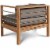 HiTeak Furniture SoHo Teak Wooden Patio Club Chair in Natural and Charcoal Perspective: top