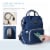 Sunveno Canvas Diaper bag Backpack, Travel Backpack, Vegan Leather Parents Nappy Bag Large Ca Perspective: top