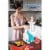 Frozay Dessert Maker 2.8 qt. Color Blue, Vegan Ice Cream & Frozen Yogurt Maker Soft Serve Des Perspective: top