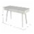 Viola 44  Rectangular Italian Carrara White Marble Writing Desk with White Legs Perspective: top