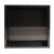 ALFI brand ABNP1616-BB 16 x 16 Brushed Black PVD Steel Square Single Shelf Shower Niche Perspective: top