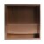 ALFI brand ABNP1616-BC 16  x 16  Brushed Copper PVD Steel Square Single Shelf Shower Niche Perspective: top