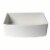 ALFI Brand ABFC3020-W White  Curved Apron 30  x 20  Single Bowl Fireclay Farm Sink with Grid Perspective: top