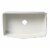 ALFI Brand ABFC3320S-W White  Curved Apron 33  x 20  Single Bowl Fireclay Farm Sink with Grid Perspective: top