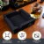PARDO Black Cigar Ashtray, Unbreakable Silicone, 1 Pack, 4xCigar Holder Perspective: top