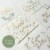 Rileys & Co Thank You Wedding Cards, Gold Foil with Stickers & Envelopes, 50 Pieces Perspective: top