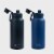 BOZ Stainless Steel Water Bottle XL - Two-Pack Bundle, Blue / Black, (1 L / 34oz) Wide Mouth Perspective: top